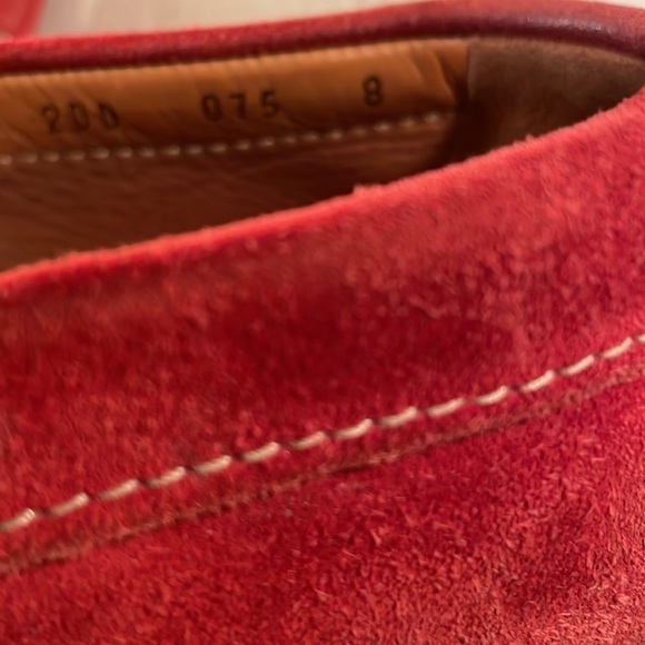 ?Host Pick?Prada RED Suede Driving Loafers Unisex main image 10